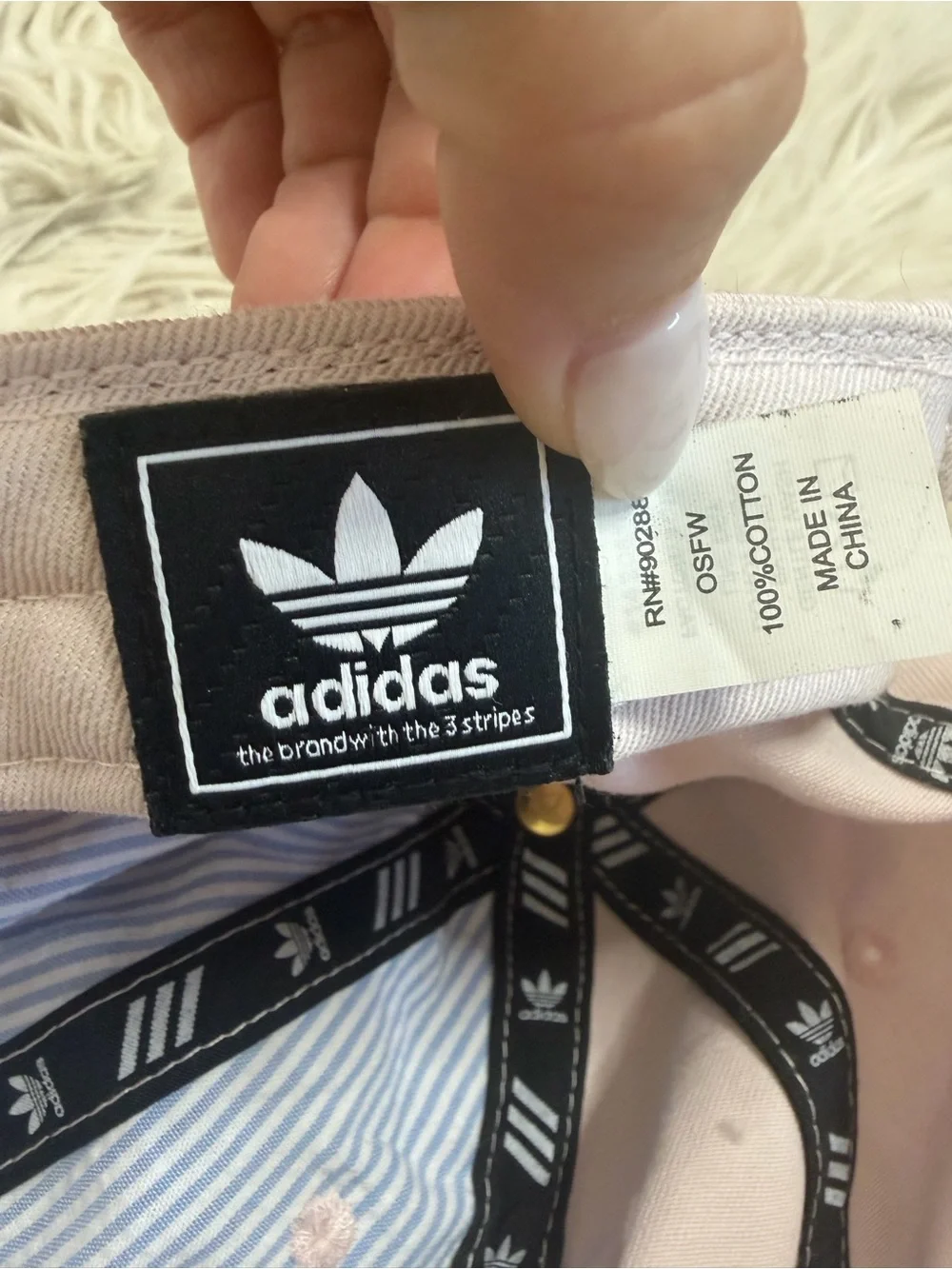 Adidas Light Pink Cotton Baseball Cap